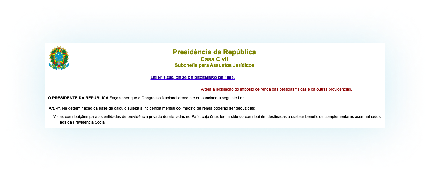 Lei nº 9250/1995 — Garantia legal de restituição